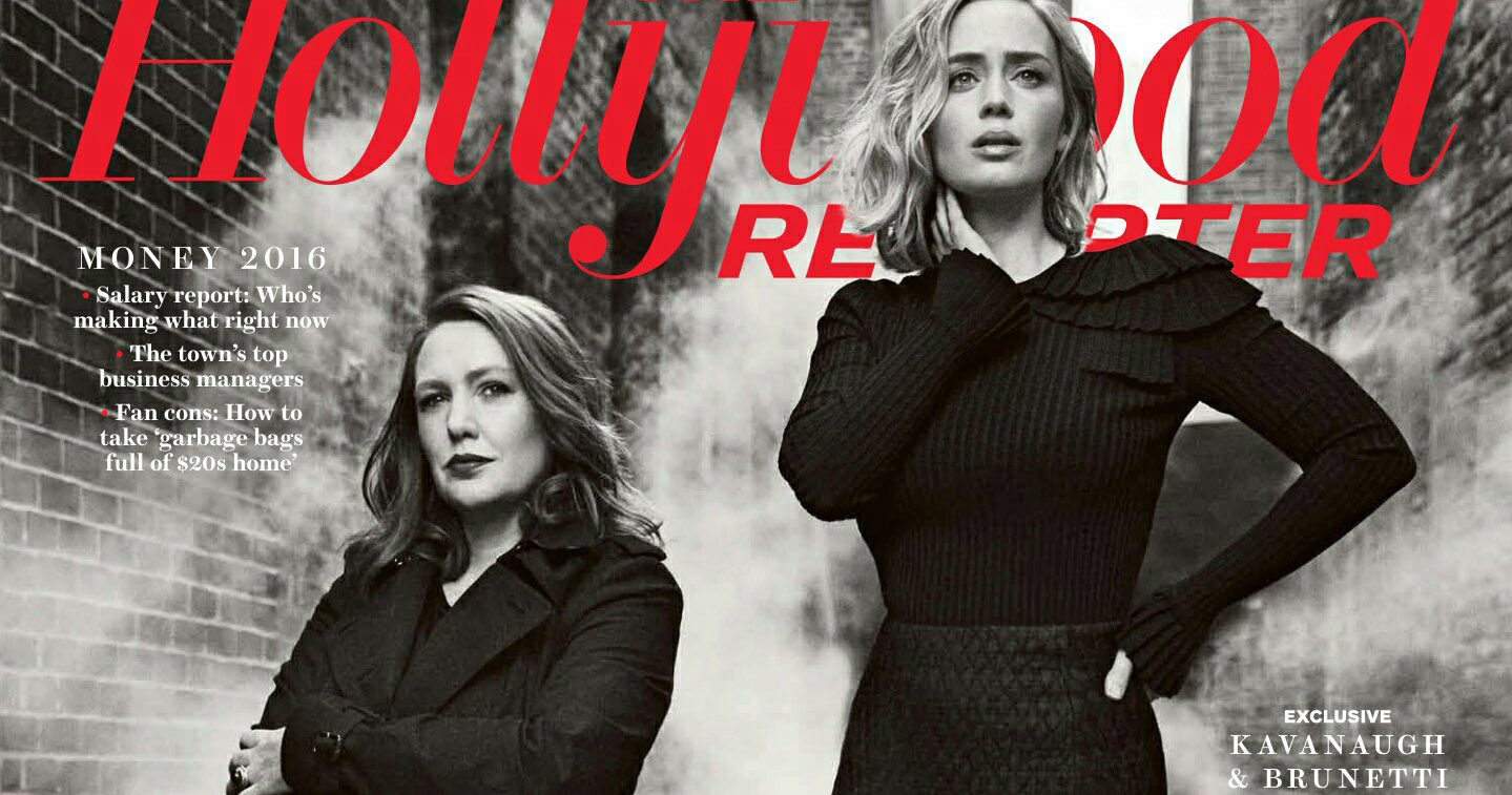 Emily Blunt and Paula Hawkins featured on The Hollywood Reporter